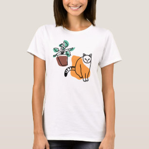 T-shirt Chat et le plante