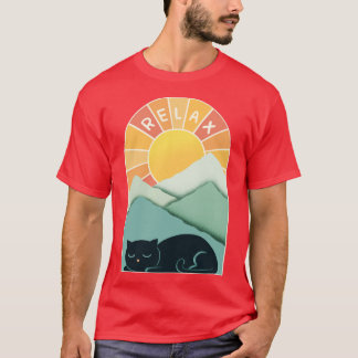 T-shirt Chat et Montagnes