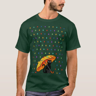 T-shirt Chat et pluie