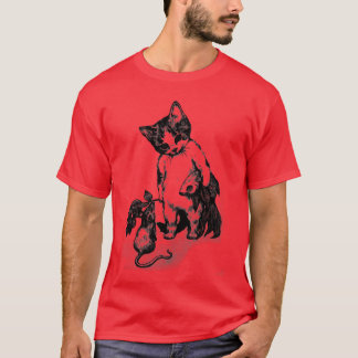 T-shirt chat et souris