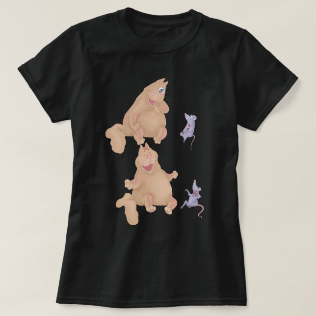 T-shirt chat et souris (Design devant)