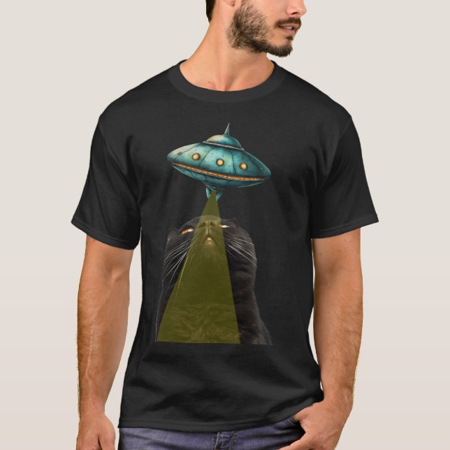 T-shirt Chat Et Ufo (Devant)