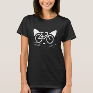 T-shirt Chat Face Vélo Kitten Feline Vélo Animaux de compa