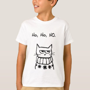 T-shirt Chat fâché dans un chandail de Noël - Noël drôle