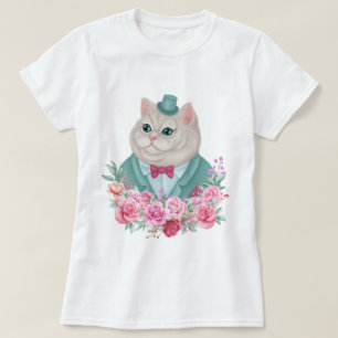 T-shirt chat fantaisie