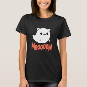 T-shirt Chat fantôme d'Halloween drôle