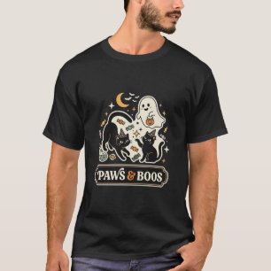 T-shirt Chat Fantôme Magie Halloween