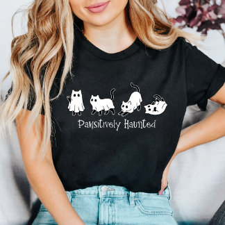 T-shirt Chat fantôme positivement hanté