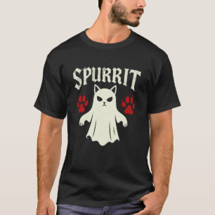 T-shirt Chat fantôme Spurrit - Drôle de jeu de mots chaton