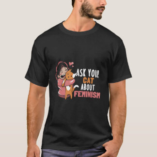 T-shirt Chat Féministe Égalité 'S Droits Féminisme