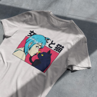 T-shirt Chat fille Anime