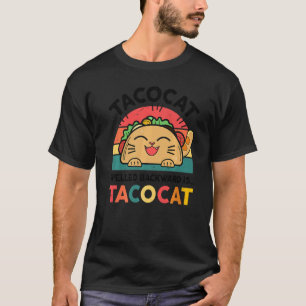 T-shirt Chat Fille Taco Écrit à l'envers Tacocat Mexicain