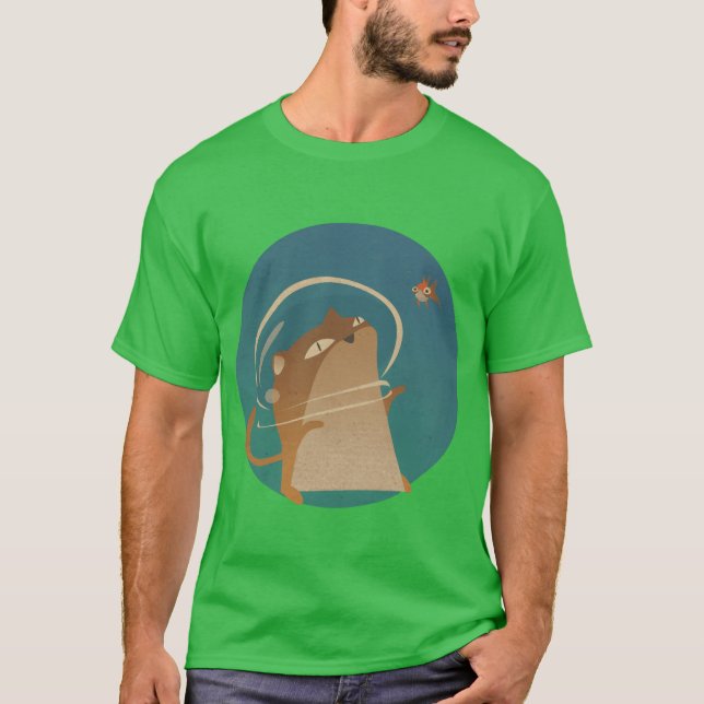 T-shirt Chat Fish cadeau (Devant)