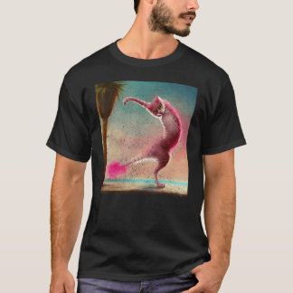 T-shirt Chat Flamant Dabbing Danse