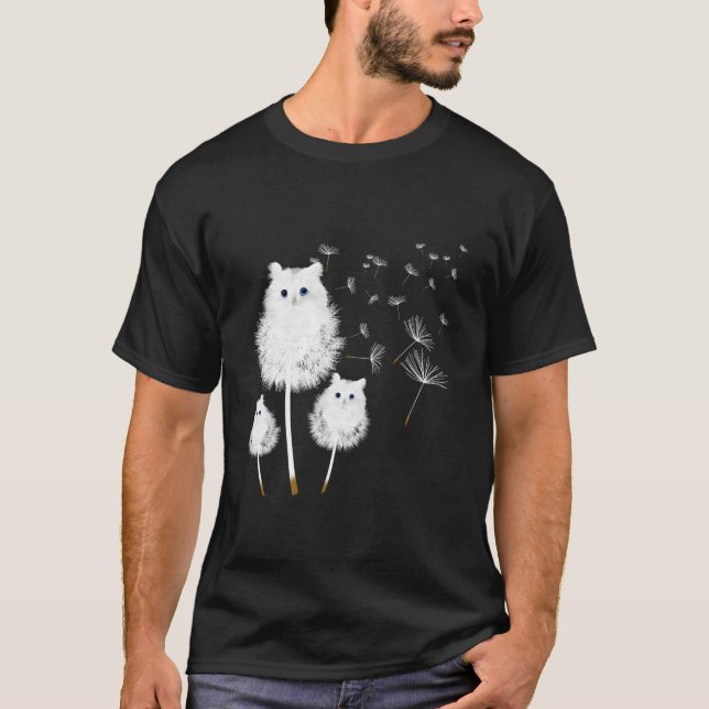 T-shirt Chat Fleur de Pissenlit Chat (Devant)