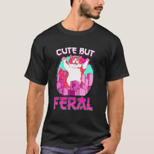 T-shirt Chat Funny, Feral Girl Facation Été