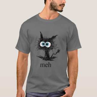 T-shirt Chat Funny Meh Chat noir