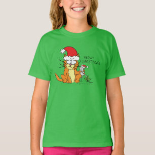 T-shirt Chat Funny Noël Cartographie mignonne souris souri