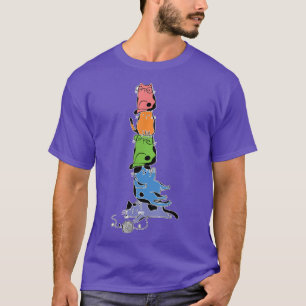 T-shirt Chat gay pride LGBT Kawaii Chats Pile mignonne Ani