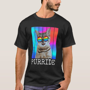 T-shirt Chat Gay pride Rainbow Lunettes De Soleil Lgbtq Po