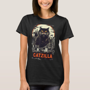 T-shirt Chat Géant Dans La Ville Catzilla
