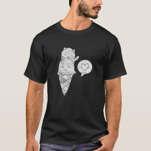 T-shirt Chat Gelato Dessert Chat à la crème glacée Proprié