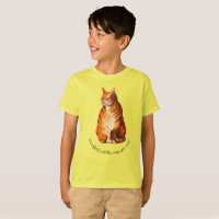 T-shirt chat gingembre