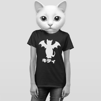 T-SHIRT CHAT GOTH KITTY CHAT CHEMISE JAPONAISE