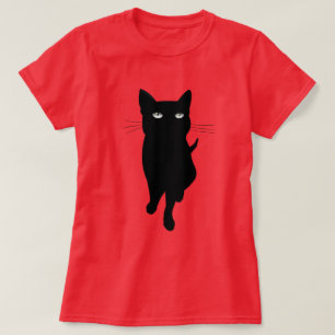 T-shirt Chat gothique noir