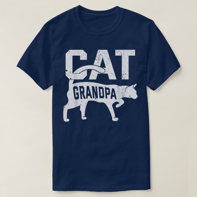 T-shirt Chat Grandpa Kitten Propriétaire de l'animal Meow  (Design devant)