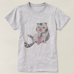 T-shirt Chat gras mignon