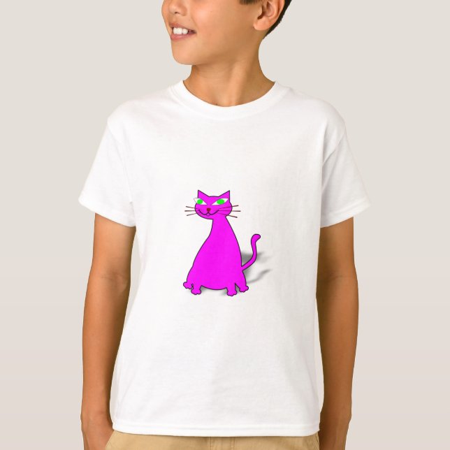 T-shirt Chat gras rose (Devant)