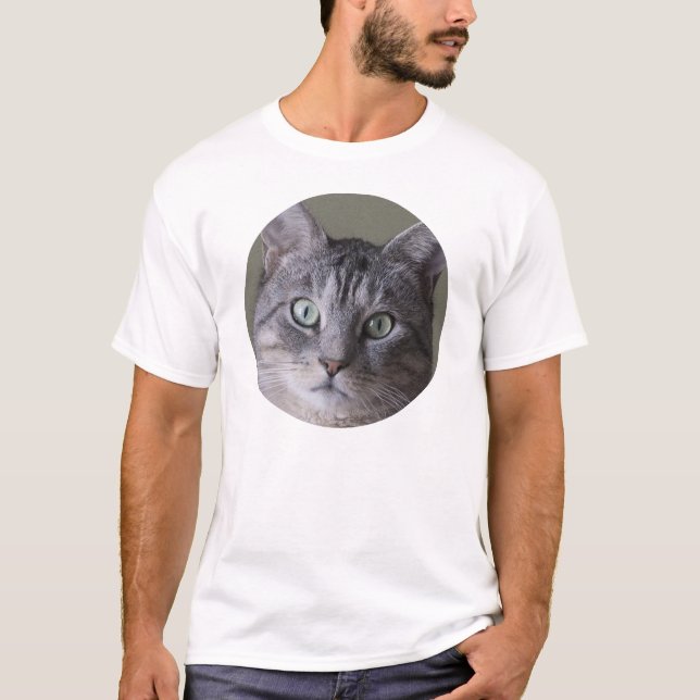 T-shirt chat gris (Devant)