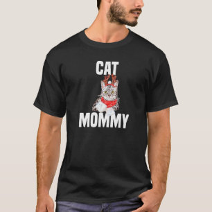 T-shirt Chat gris mignon avec le costume de renne chat mam