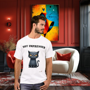T-Shirt Chat Grumpy Drôle Pas Impressionné