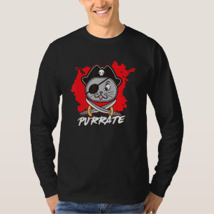 T-shirt Chat Halloween Carnival Costume de pirate 1