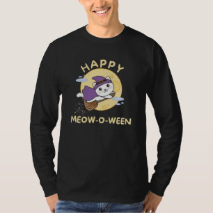 T-shirt Chat Happy Halloween Happy Meow-o-ween heureux