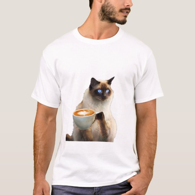 T-shirt Chat Heart Maman Papa Propriétaire Siamese Sphynx  (Devant)
