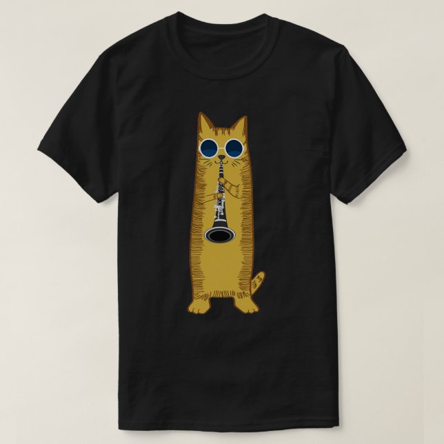 T-shirt Chat Hippy cool Avec Lunettes De Soleil Jouant À L (Design devant)