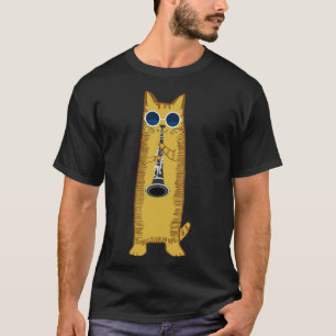 T-shirt Chat Hippy cool Avec Lunettes De Soleil Jouant À L