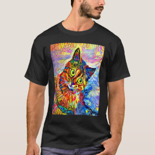 T-shirt CHAT IMPRESSIONNISTE Chat Chaton Chat  Maman Papa 