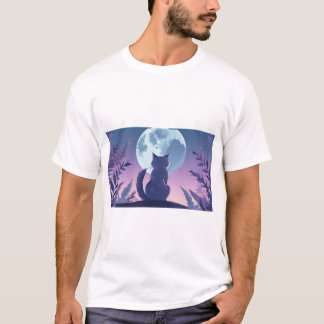 T-shirt chat imprimé