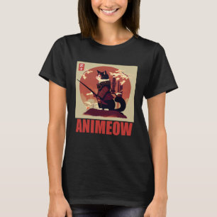 T-shirt Chat Incroyable en Armure de Samouraï pour la Cult