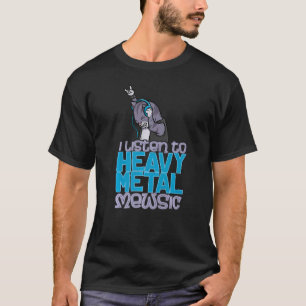 T-shirt Chat Instrumentiste Rock Musique Musicien Headbang