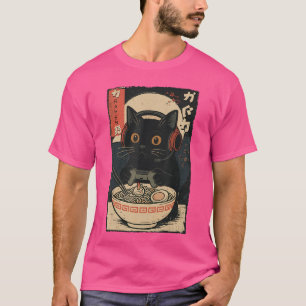 T-shirt Chat japonais rétro mignon kawaii gamer drôle