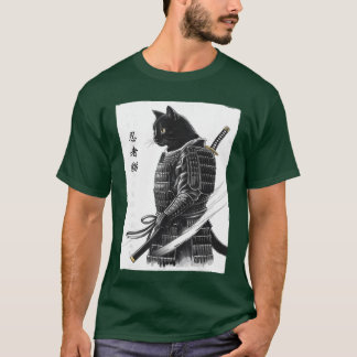 T-shirt Chat Japonais Samouraï Kawaii Chats Ninja Cadeaux 
