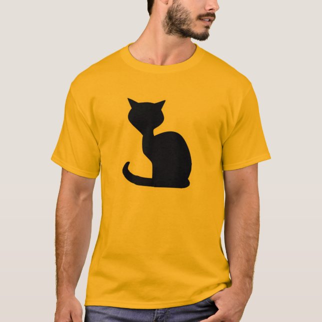 T-shirt Chat jaune-orange (Devant)