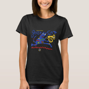 T-shirt Chat Jazz Trompette Design La Nouvelle-Orléans