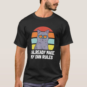 T-shirt Chat Je fais déjà mes propres règles