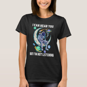 T-shirt chat Je peux vous entendre mais j'écoute
